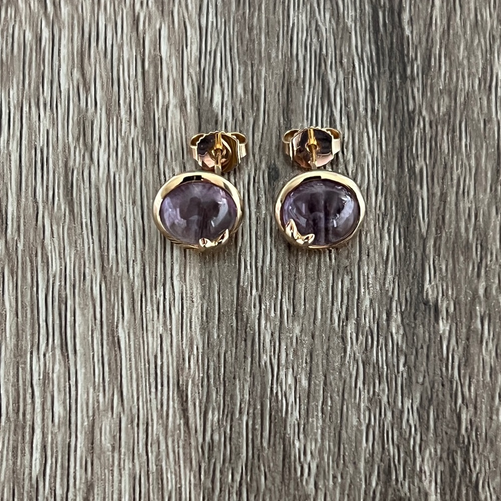 Tiffany & Co. amethyst olive leaf earrings‎